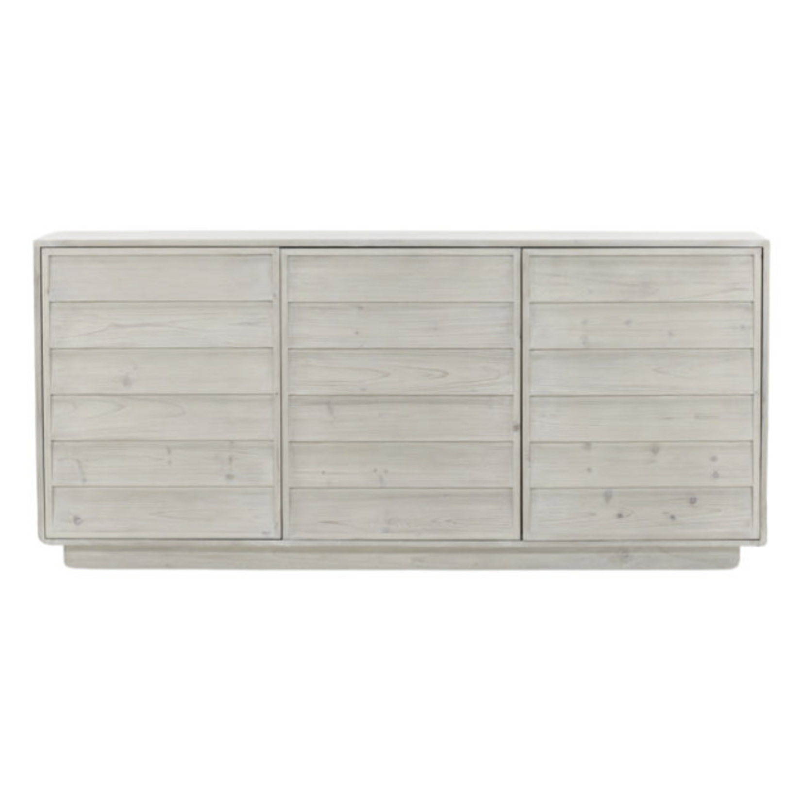 Outside The Box 79x18x36 Ives White Wash Reclaimed Pine Wood Sideboard