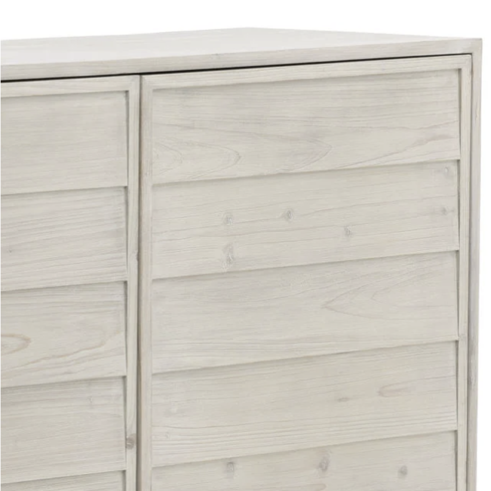 Outside The Box 79x18x36 Ives White Wash Reclaimed Pine Wood Sideboard