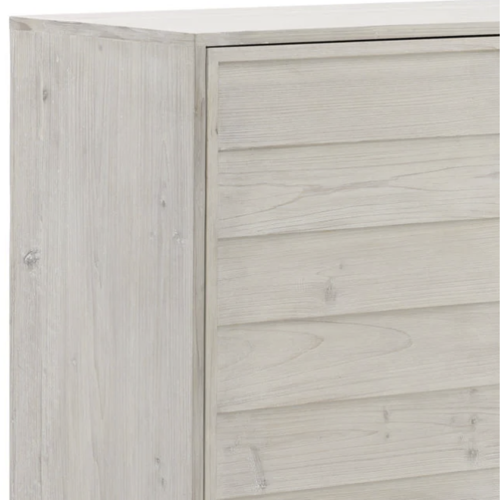 Outside The Box 79x18x36 Ives White Wash Reclaimed Pine Wood Sideboard
