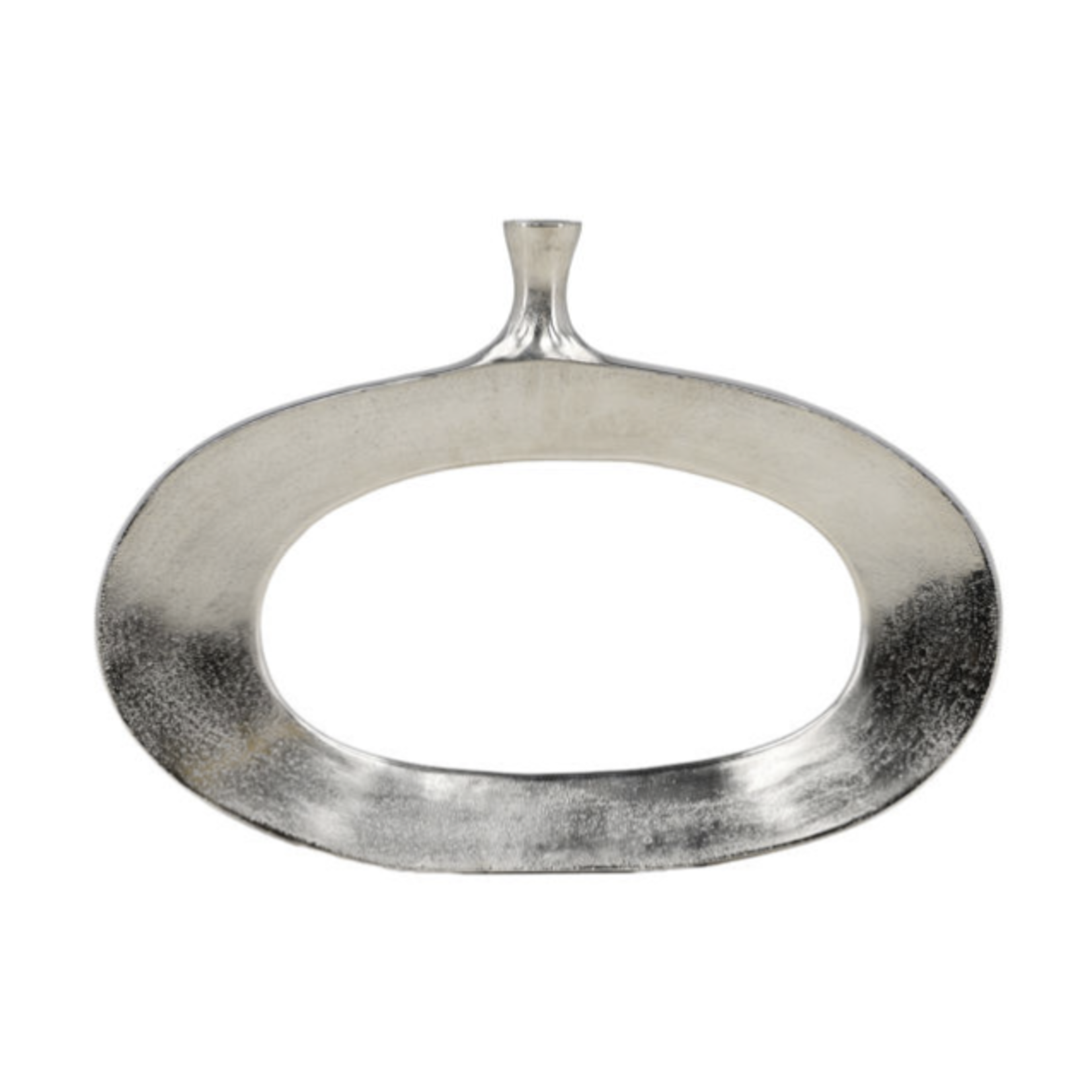 Outside The Box 15" Calyx Chrome Aluminum Sculpture Vase