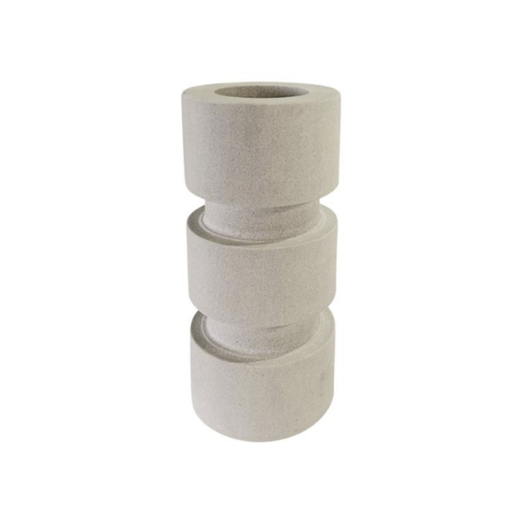 Outside The Box 8" Lavo Himalayan Stone Beige Candle Holder