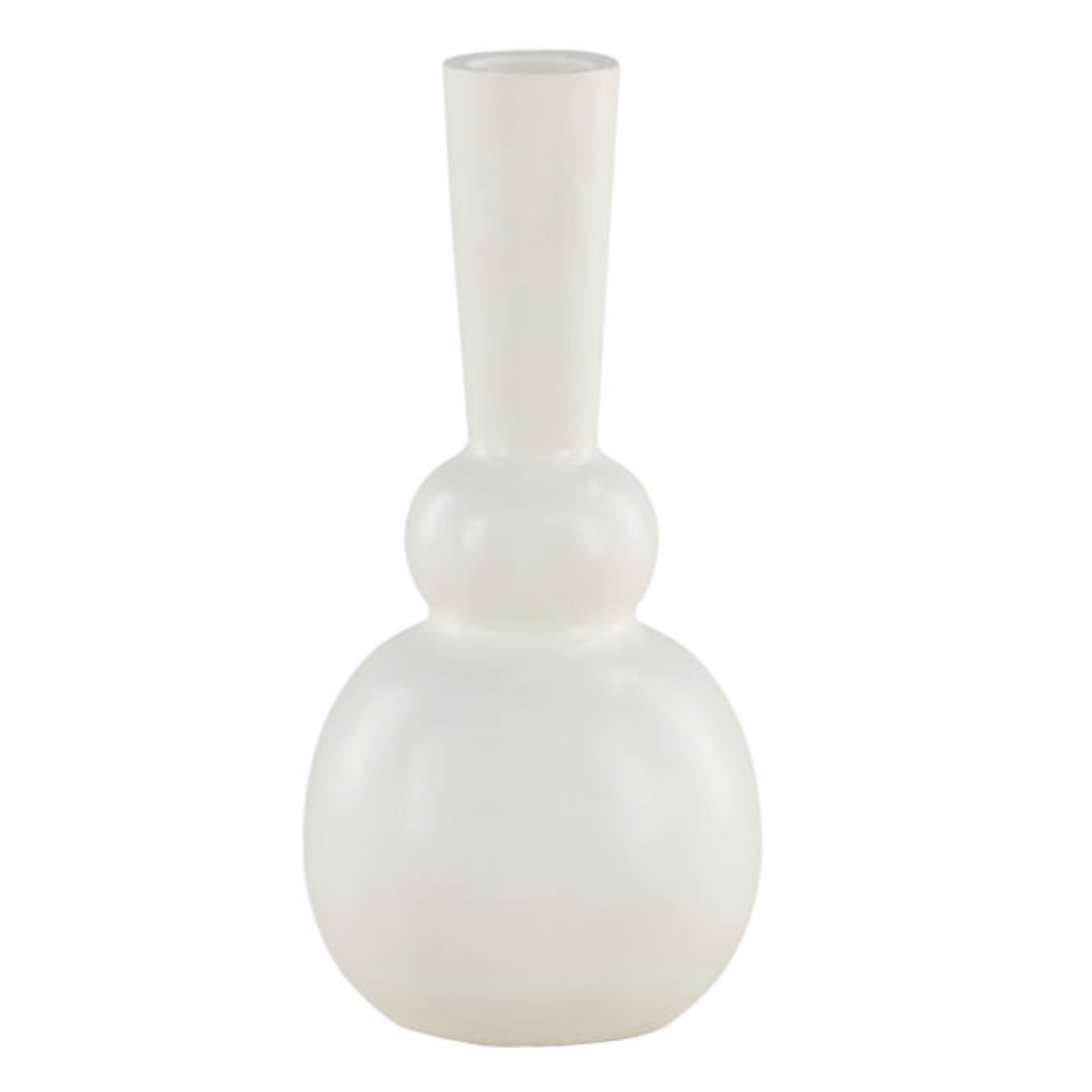 Outside The Box 18" Nael White Terracotta Vase