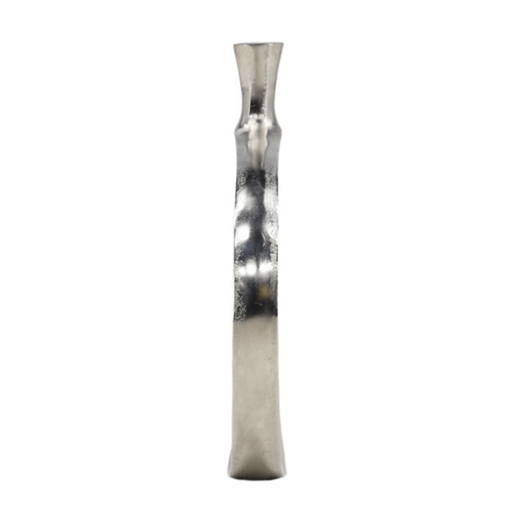 Outside The Box 19" Calyx Chrome Aluminum Sculpture Vase