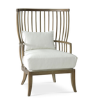 Outside The Box Winston Windsor Solid Mahogany Chair In Straw Wash & Architectural White Performance