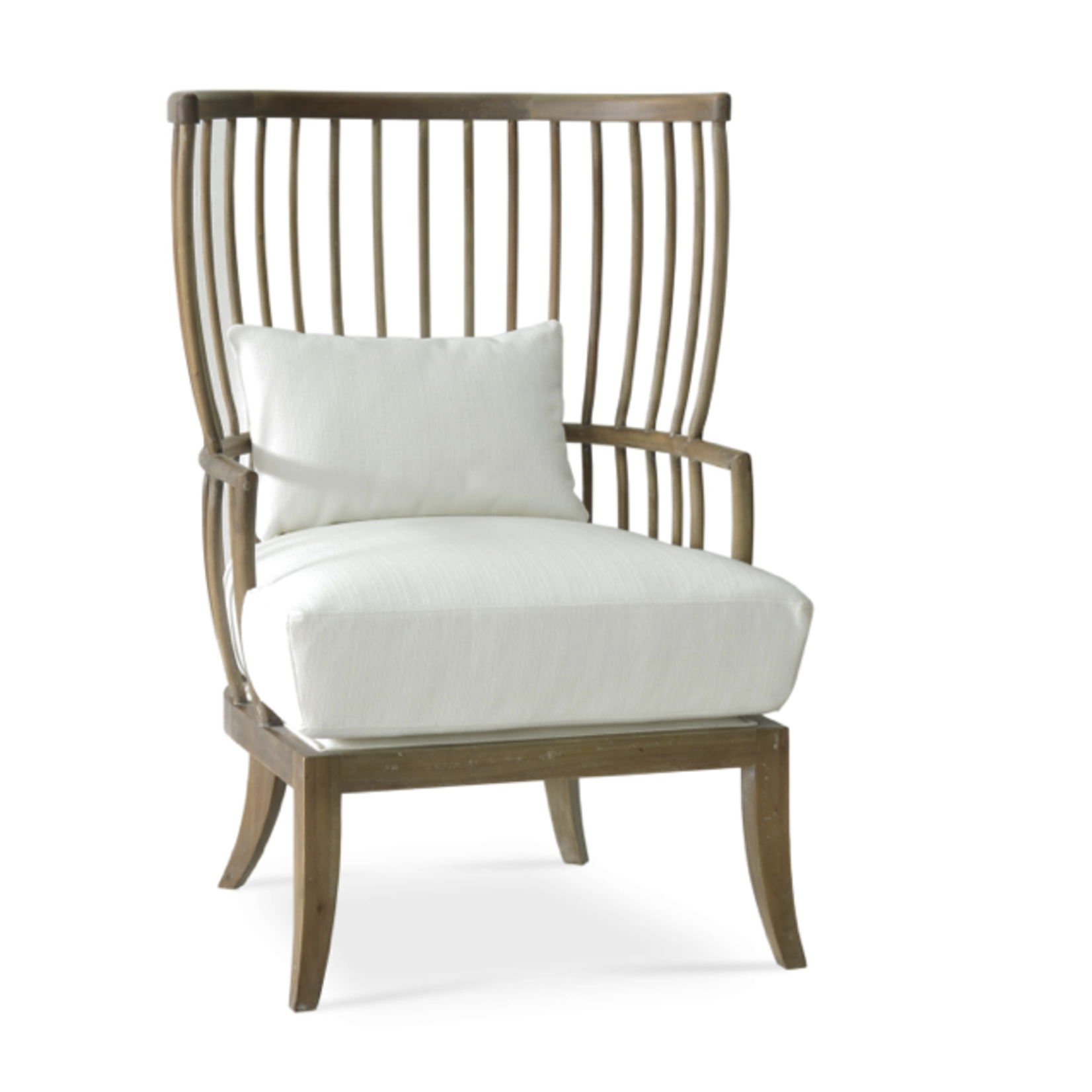 Outside The Box Winston Windsor Solid Mahogany Chair In Straw Wash & Architectural White Performance
