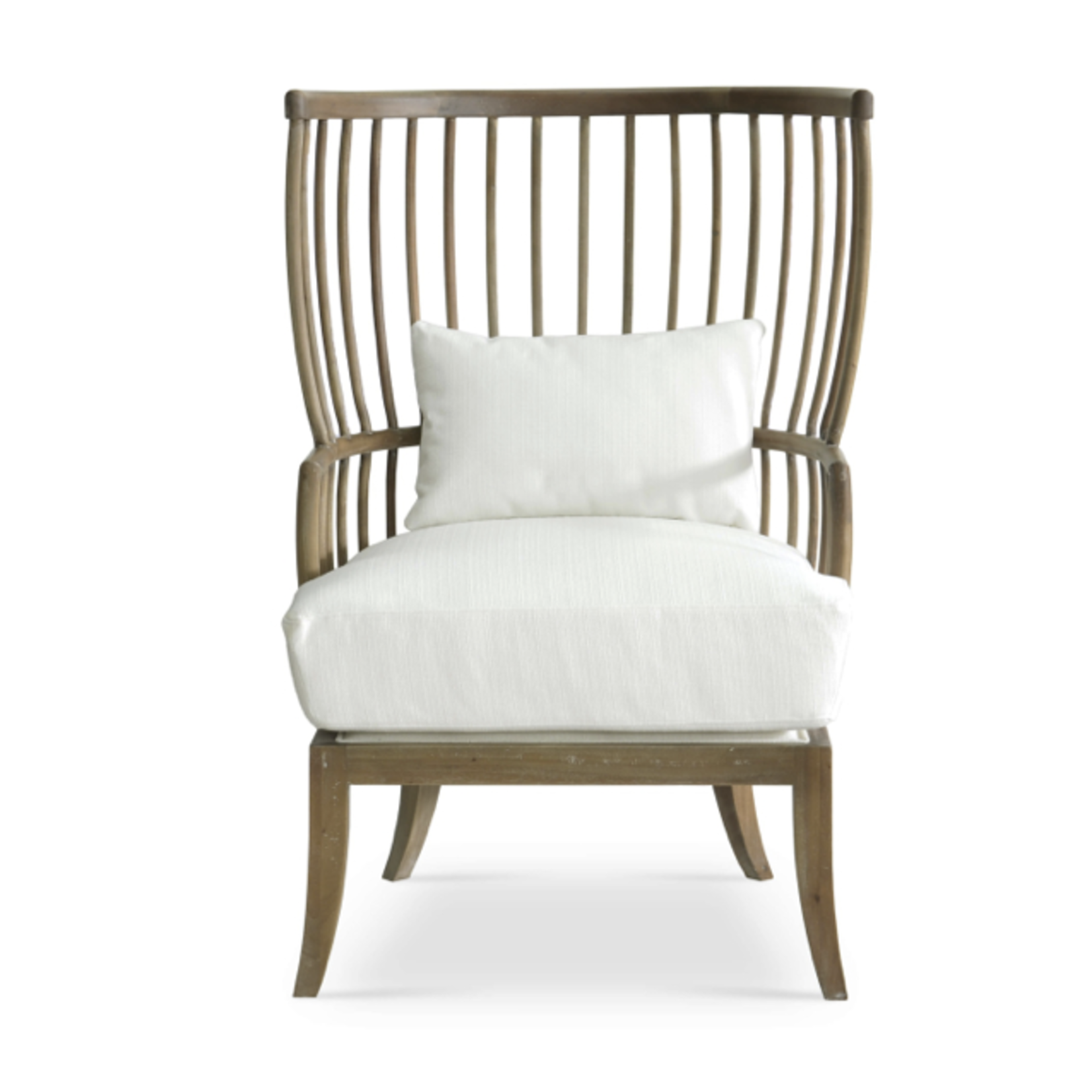 Outside The Box Winston Windsor Solid Mahogany Chair In Straw Wash & Architectural White Performance