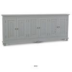 Outside The Box 94x10x38 Osborne Narrow Solid Mahogany Sideboard In Ocean Blue
