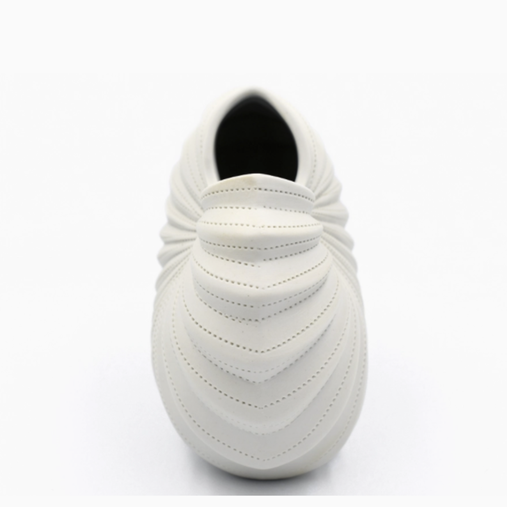 Outside The Box 6" Palm White With Dots Handcrafted Porcelain Vase