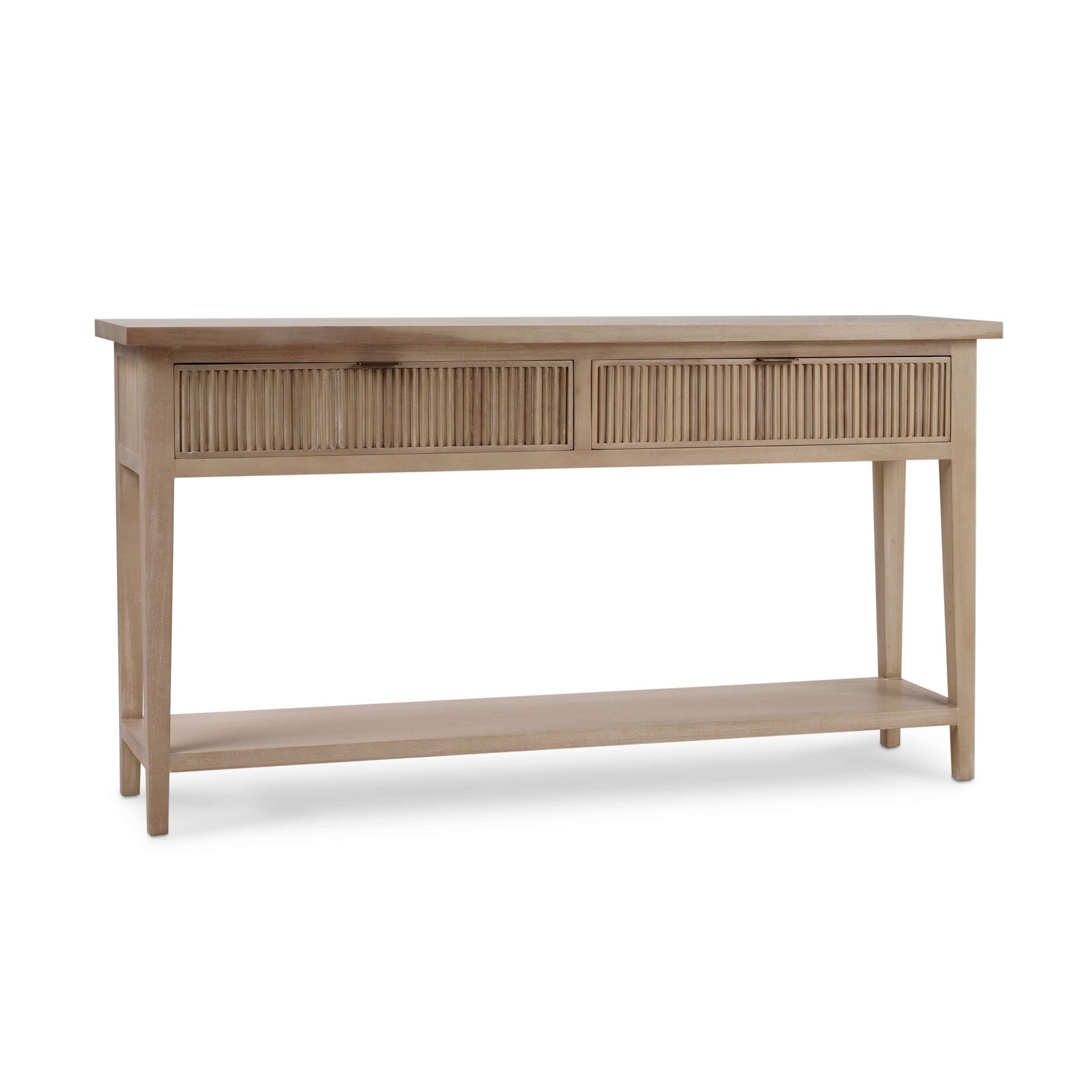 Outside The Box 60x14x32 Kraton Solid Mahogany 2 Drawer Console Table In Sandbar