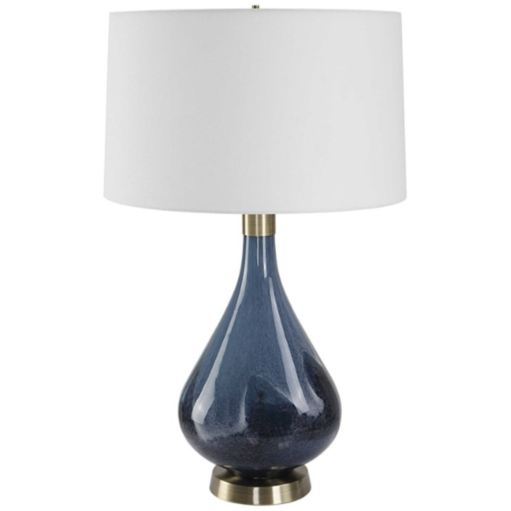 Outside The Box 28" Uttermost Riviera Sapphire & Navy Blue Glass Table Lamp