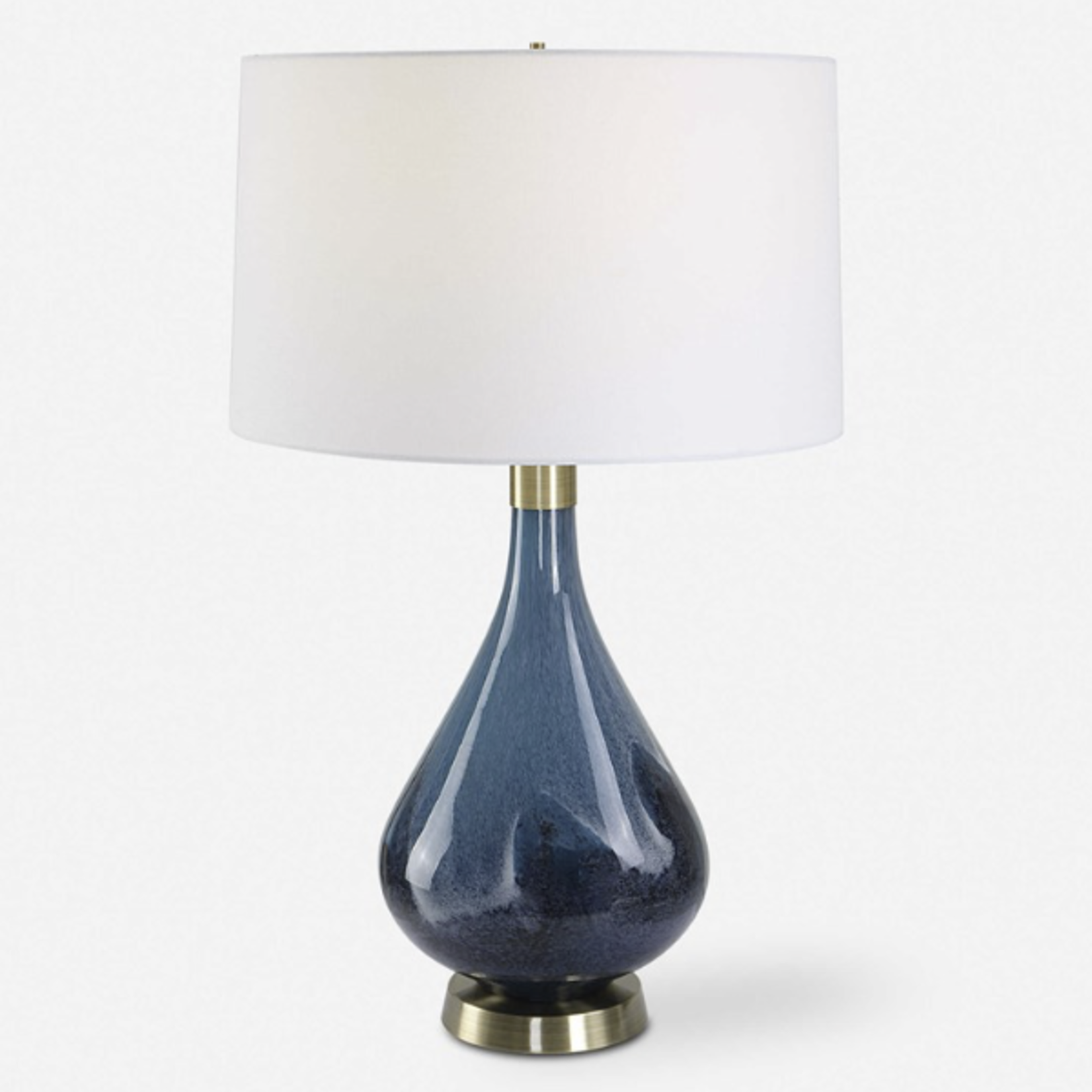 Outside The Box 28" Uttermost Riviera Sapphire & Navy Blue Glass Table Lamp