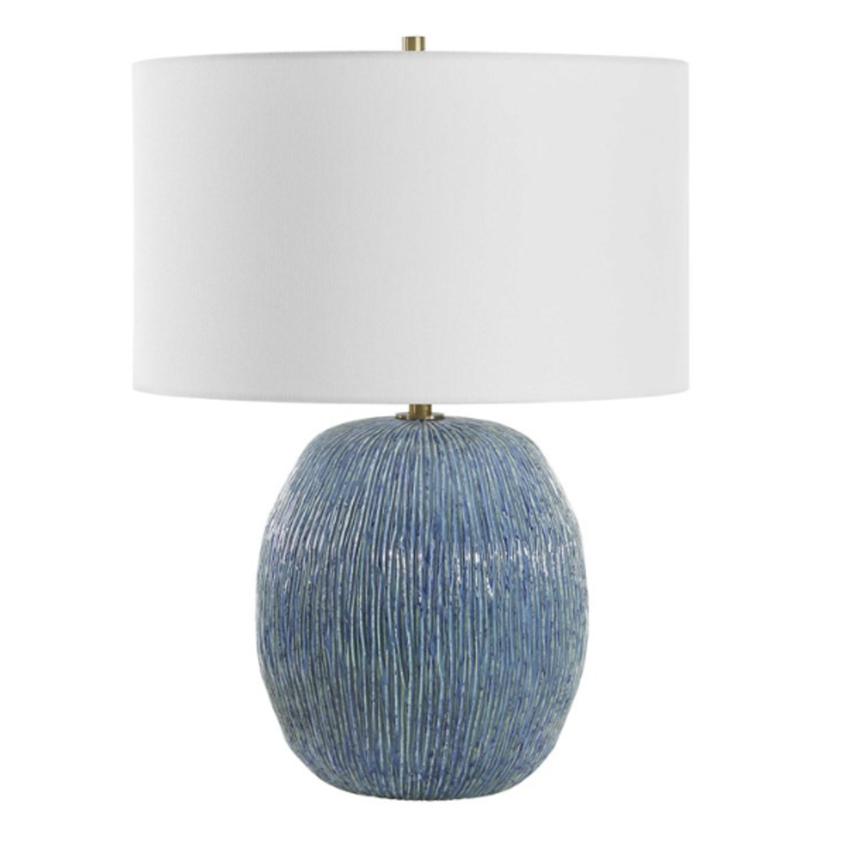 Outside The Box 23" Uttermost Elysia Blue Green Textured Ceramic Table Lamp