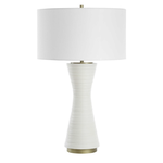 Outside The Box 30" Uttermost Ridgeline Matte White Ceramic Table Lamp