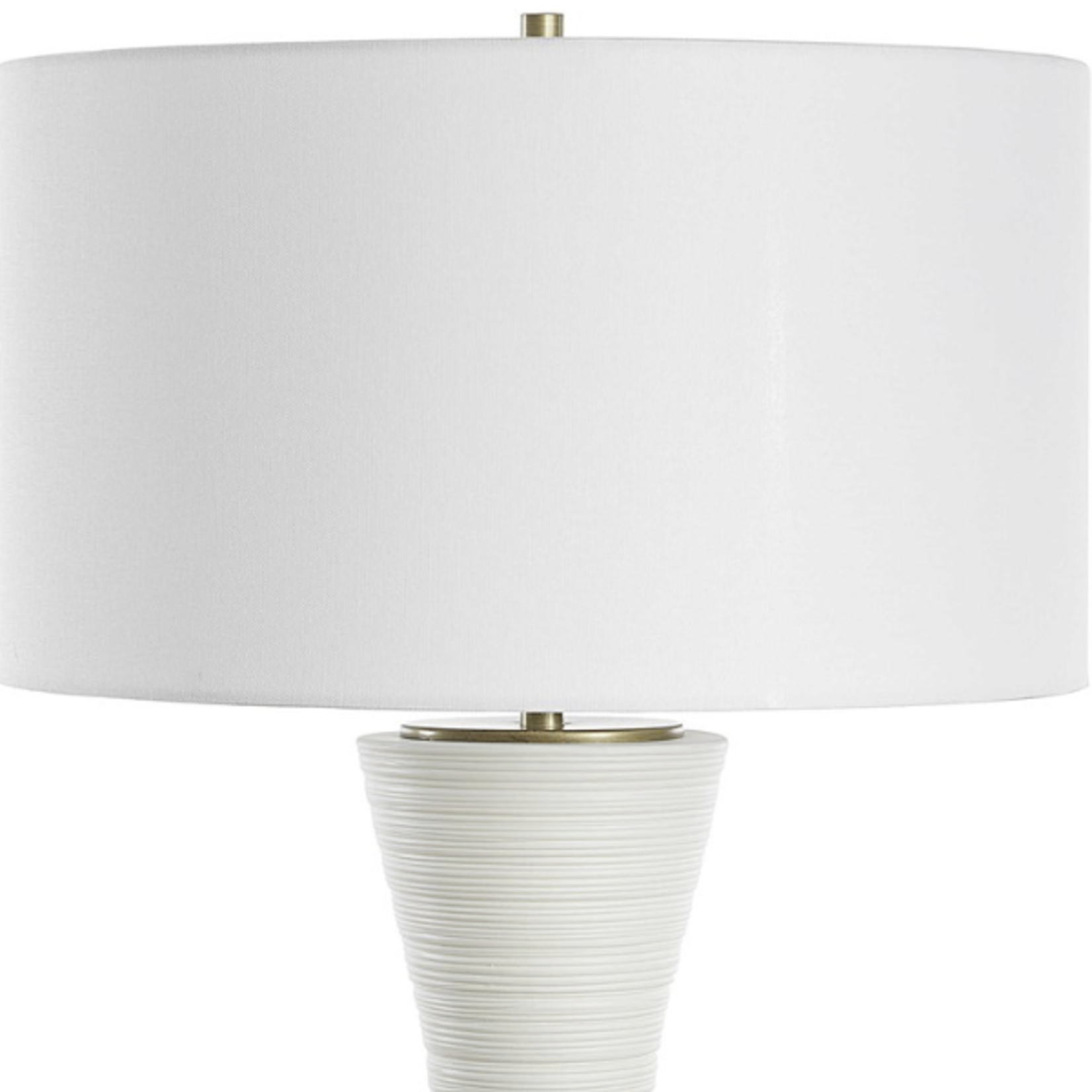 Outside The Box 30" Uttermost Ridgeline Matte White Ceramic Table Lamp