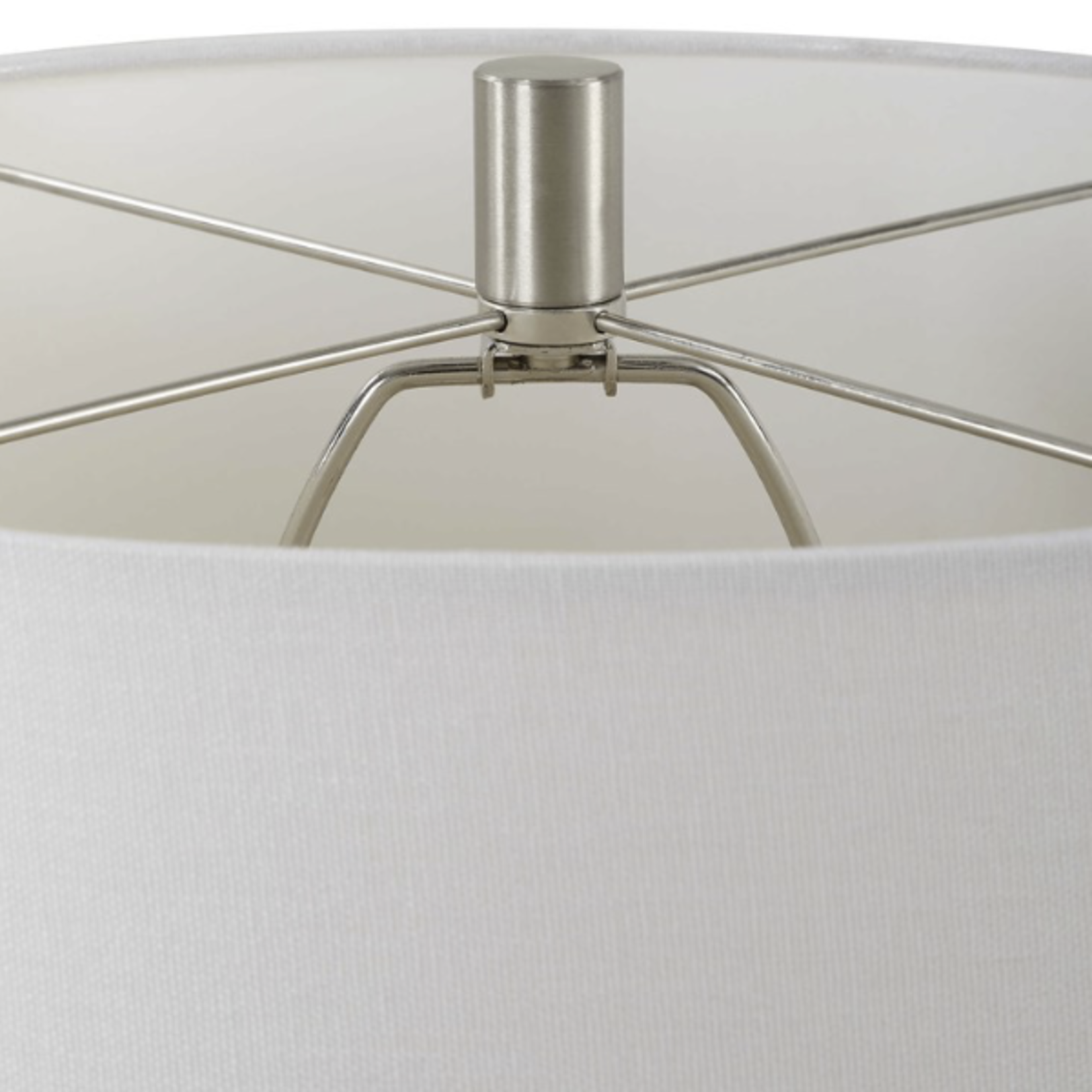 Outside The Box 29" Uttermost Distressed White Glaze Textured Ceramic Table Lamp