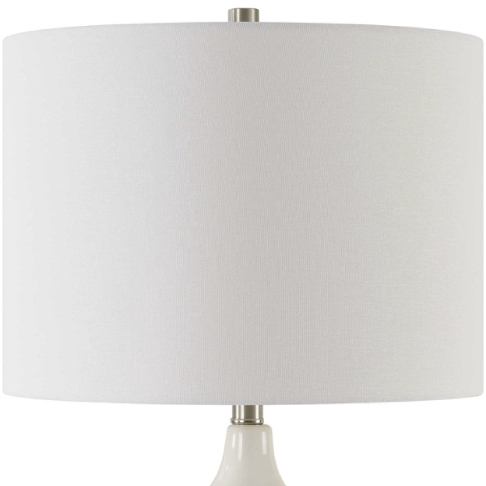 Outside The Box 29" Uttermost Distressed White Glaze Textured Ceramic Table Lamp