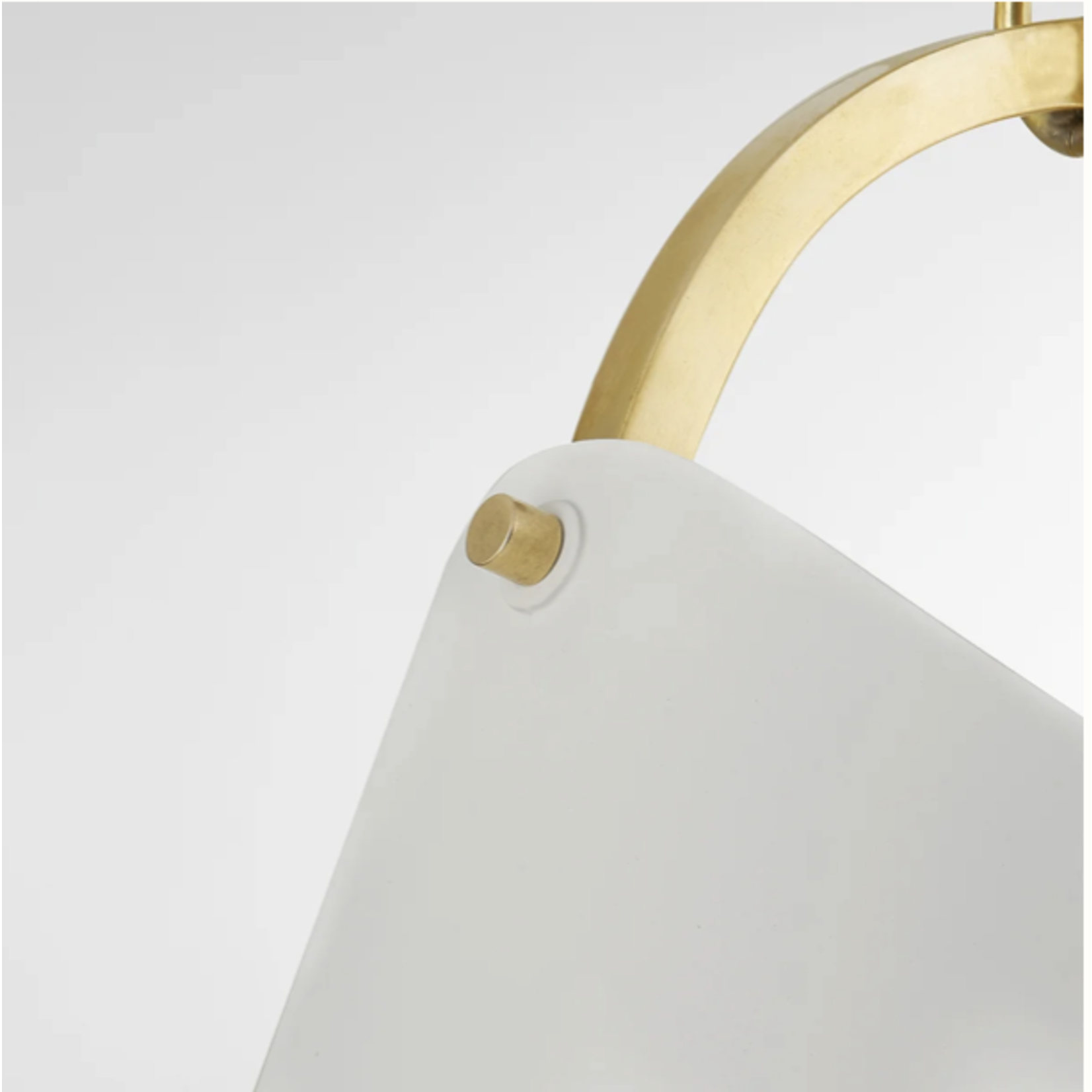 Outside The Box 18" Burnbay Soft White With Aged Brass Interior Pendant