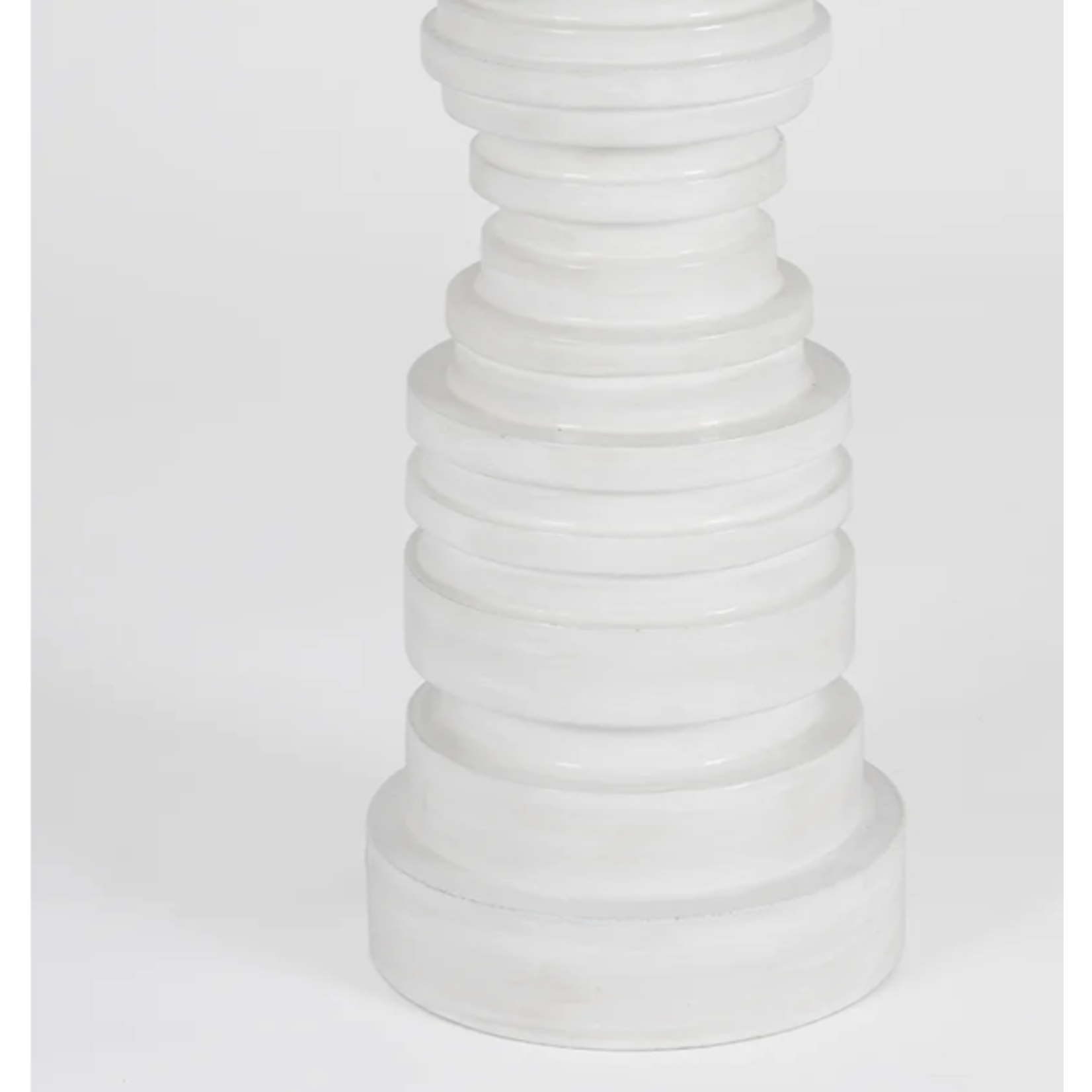 Outside The Box 24" Wayzata White Ceramic Discs Floor Lamp