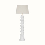 Outside The Box 24" Wayzata White Ceramic Discs Floor Lamp