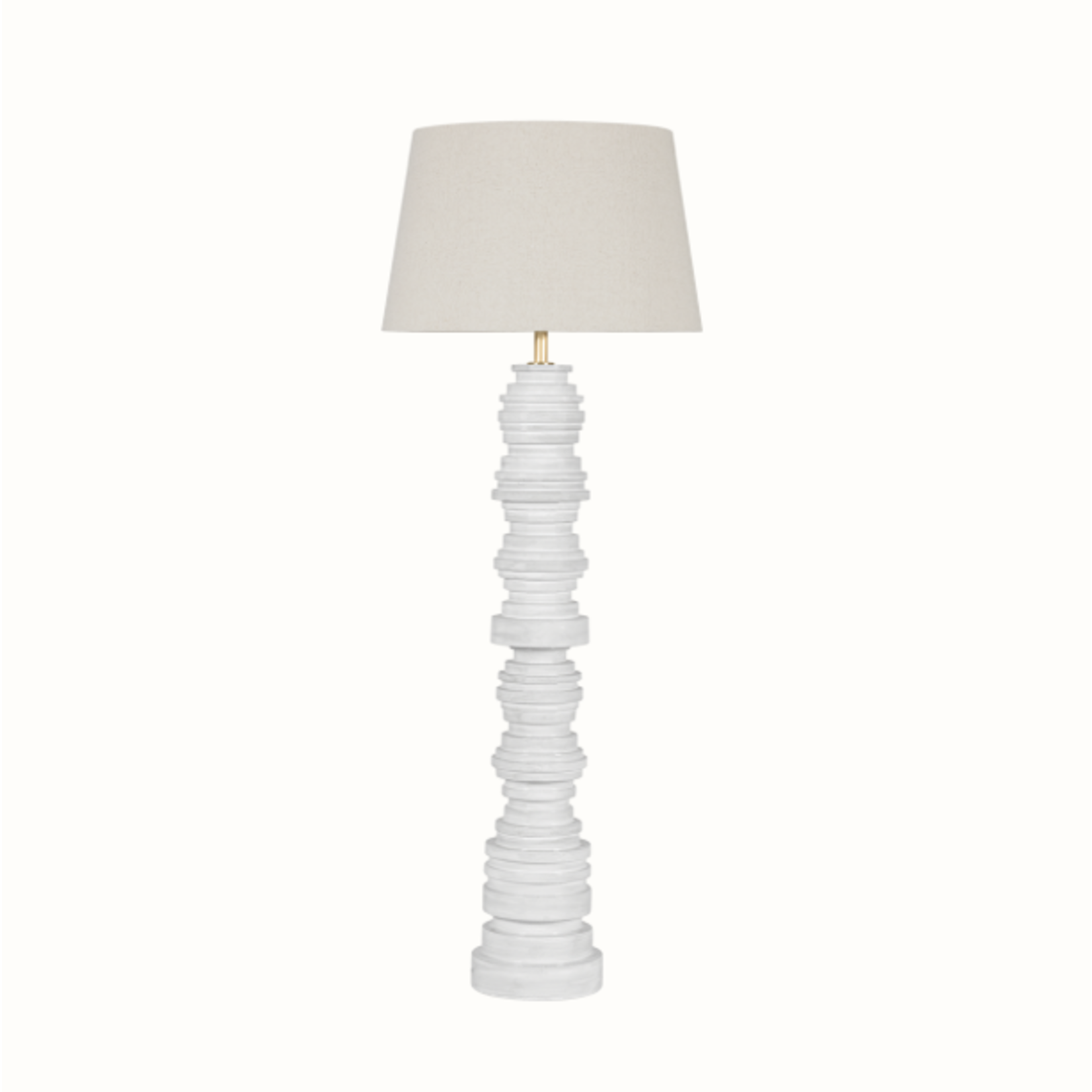 Outside The Box 24" Wayzata White Ceramic Discs Floor Lamp