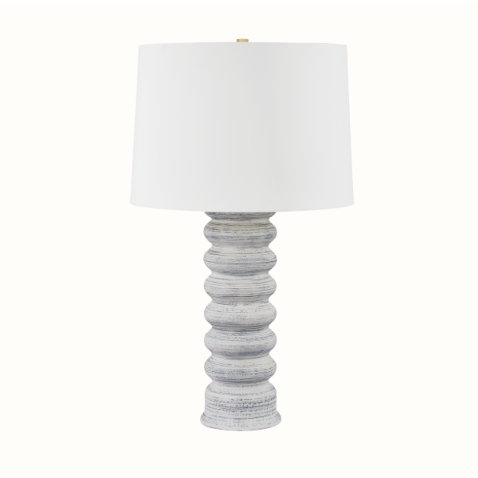 Outside The Box 19" Harwinton Matte White Glaze & Grey Ceramic Table Lamp