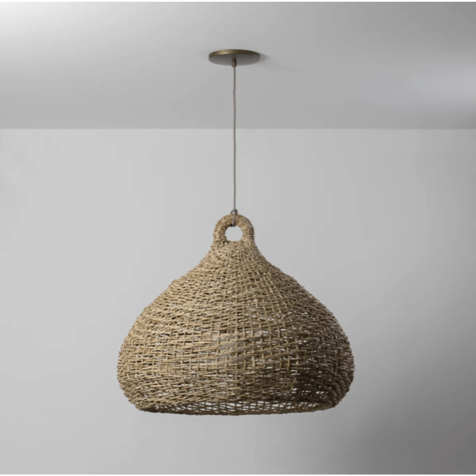 Outside The Box 32" Lechlan Natural Kalas Abaca Handwoven Pendant