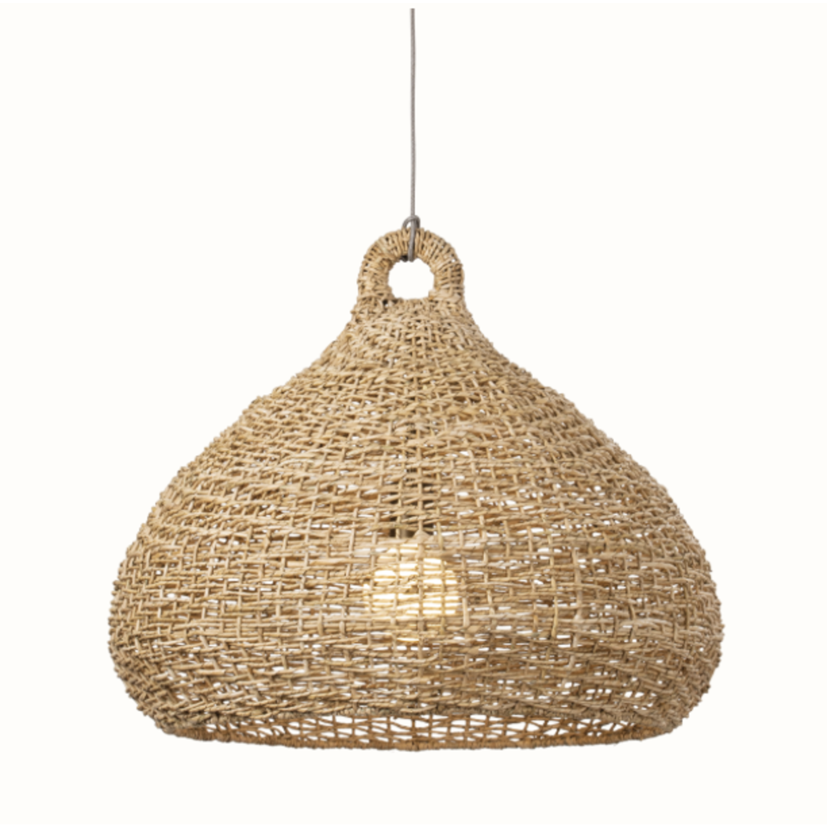 Outside The Box 32" Lechlan Natural Kalas Abaca Handwoven Pendant