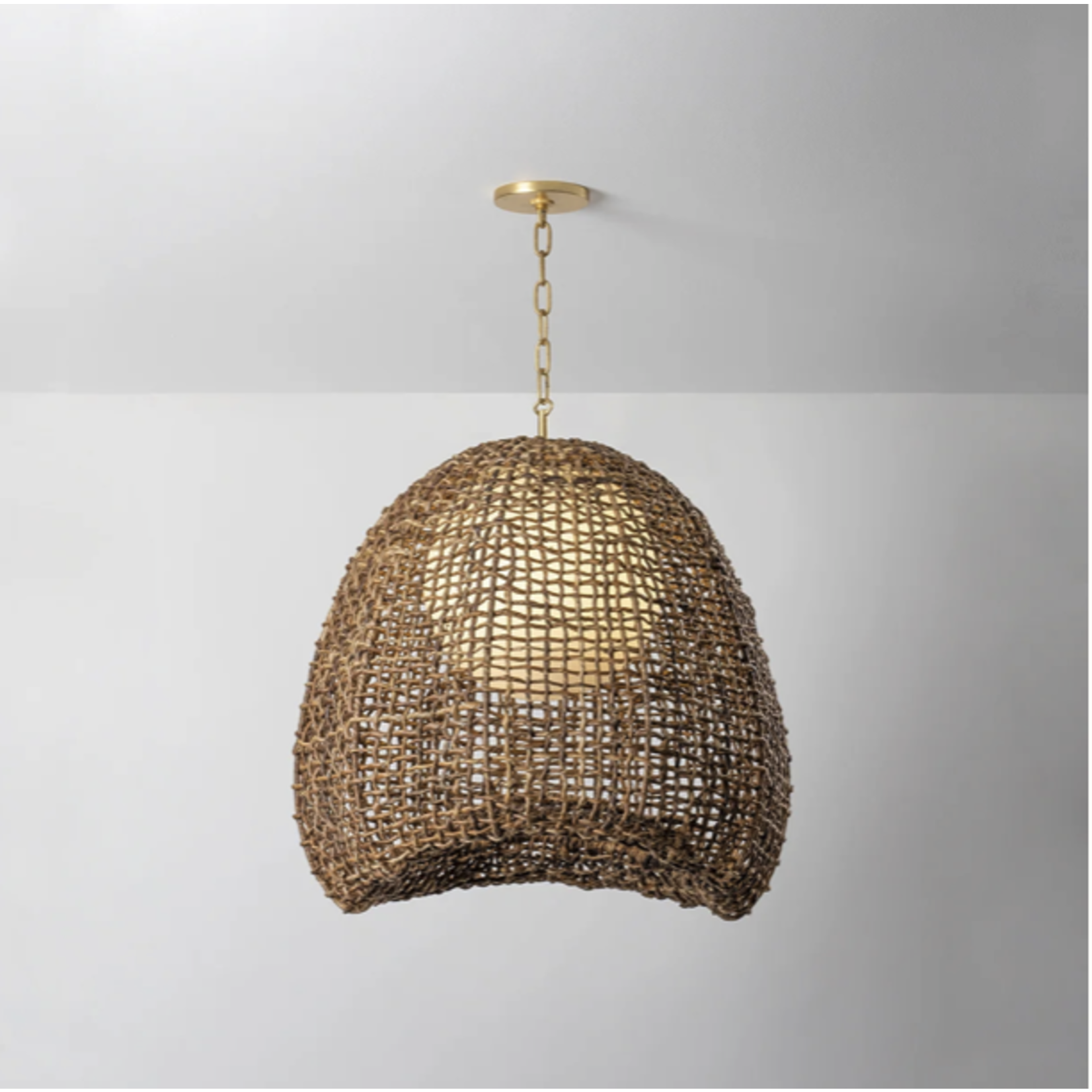 Outside The Box 24" Maester Natural Woven Abaca Pendant