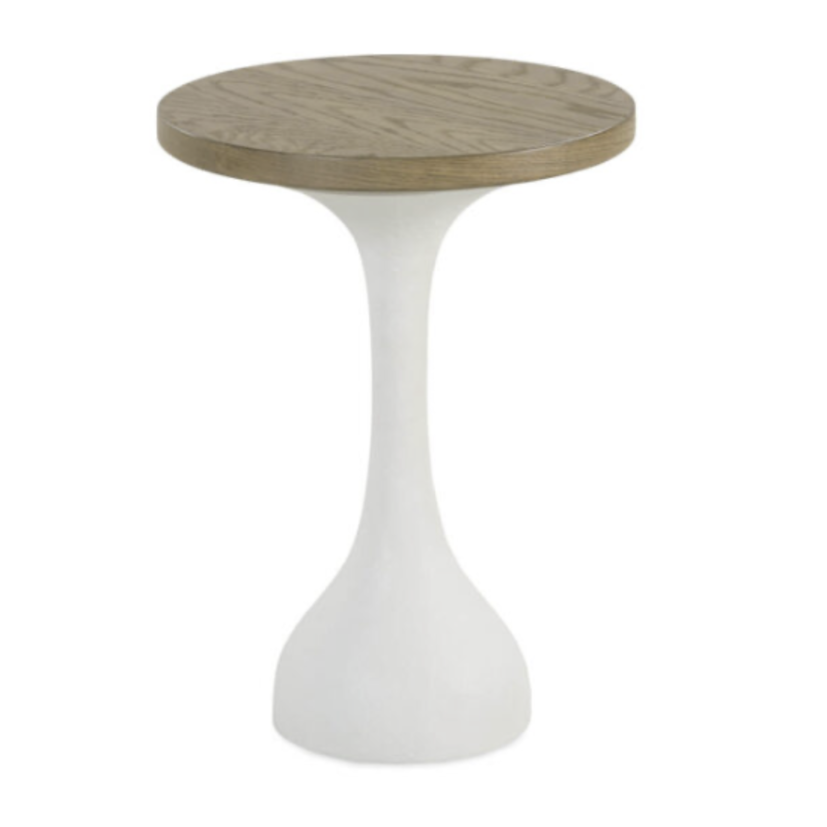 Outside The Box 14x19 Adobe White & Wood Finish Round Drink Table