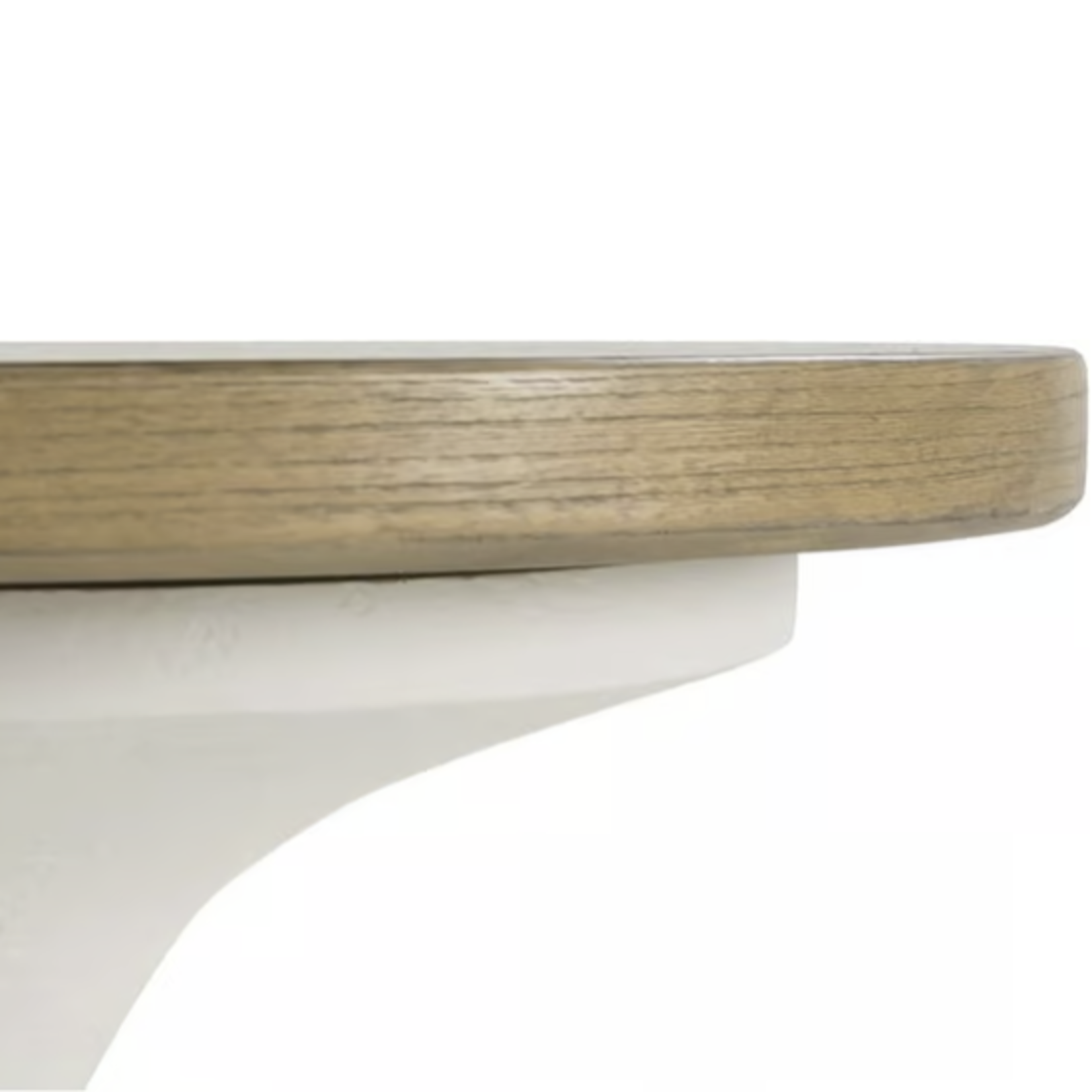Outside The Box 14x19 Adobe White & Wood Finish Round Drink Table