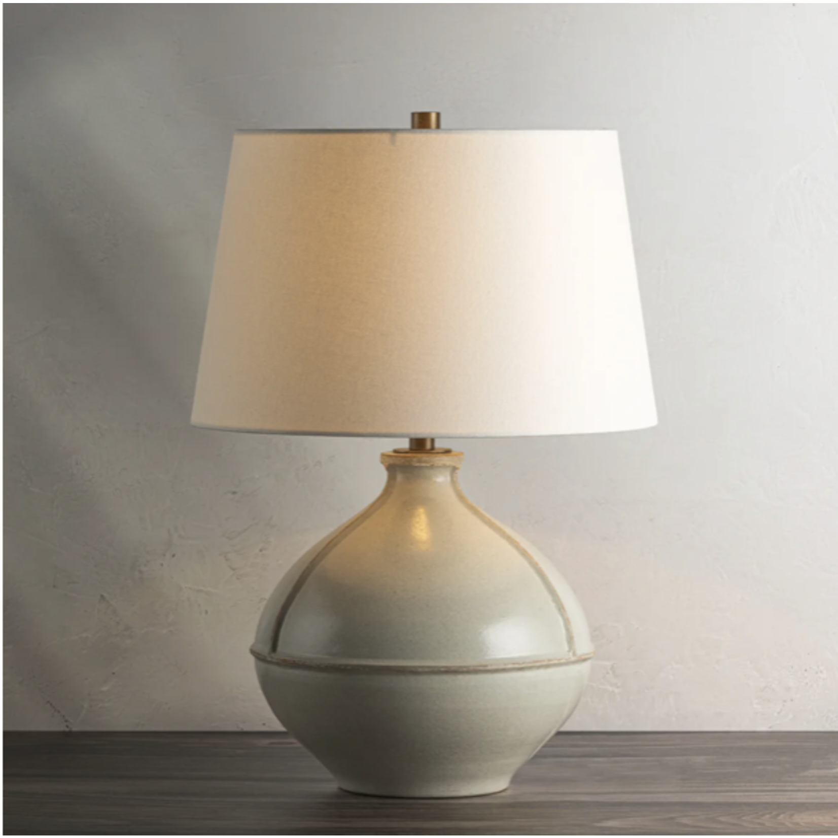 Outside The Box 18" Salvage Pale Sage Ceramic Table Lamp
