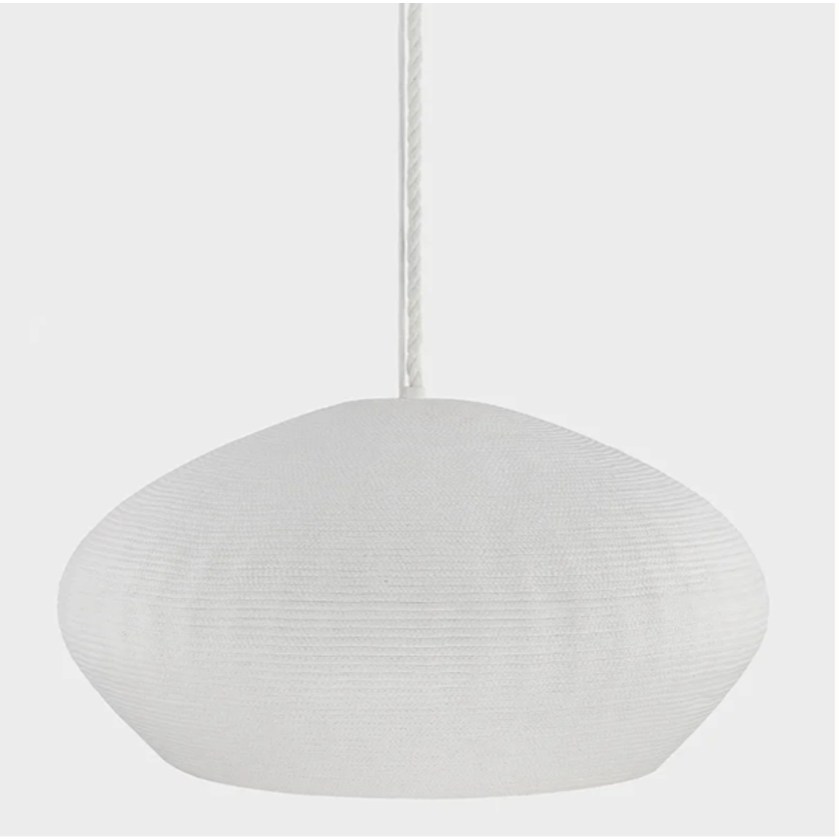Outside The Box 36" Ferndale White Coiled Cotton Cord Handcrafted Pendant