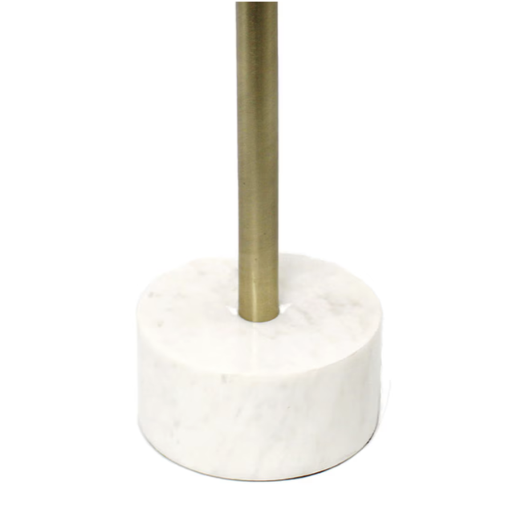 Bernard ACP Home 24" Green Agate & White Marble Round Martini Side Table