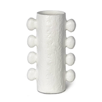 Outside The Box 14" Regina Andrew Sanya White Metal Vase