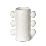 Outside The Box 11" Regina Andrew Sanya White Metal Vase