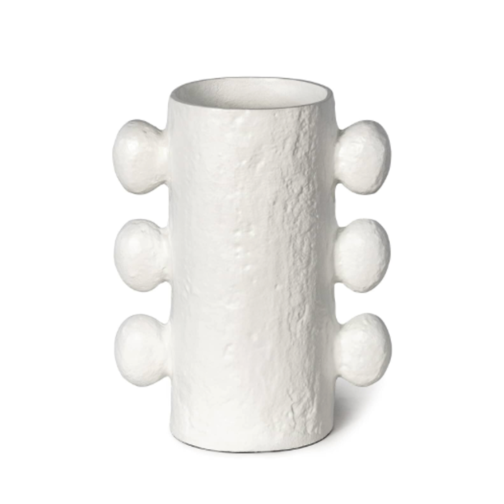 Outside The Box 11" Regina Andrew Sanya White Metal Vase