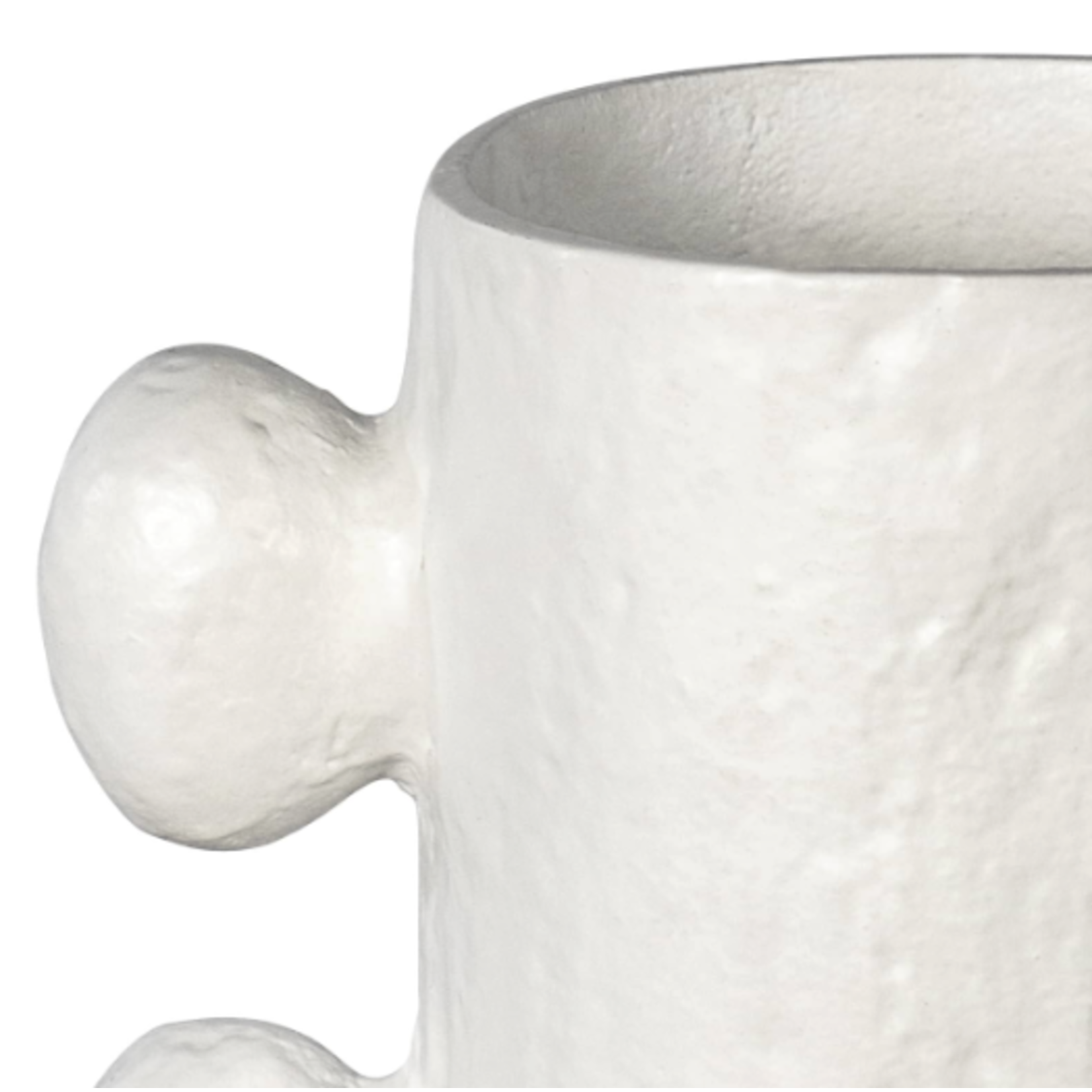Outside The Box 11" Regina Andrew Sanya White Metal Vase