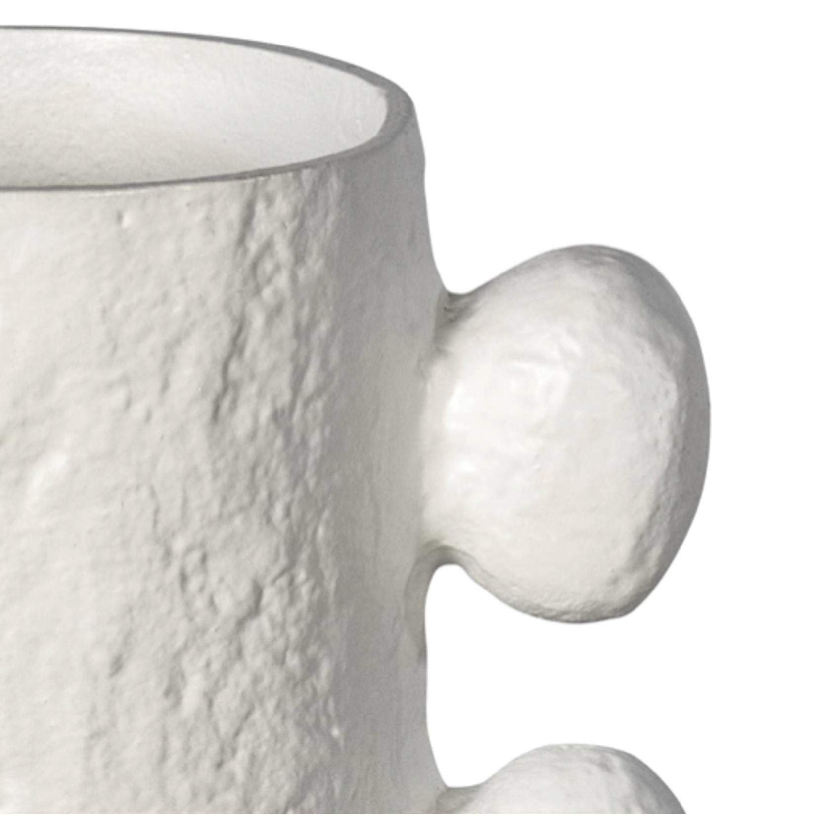 Outside The Box 11" Regina Andrew Sanya White Metal Vase