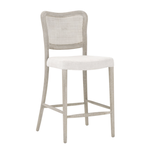 Outside The Box 25" Cela Natural Gray Oak Leg Counter Stool Linen Bisque