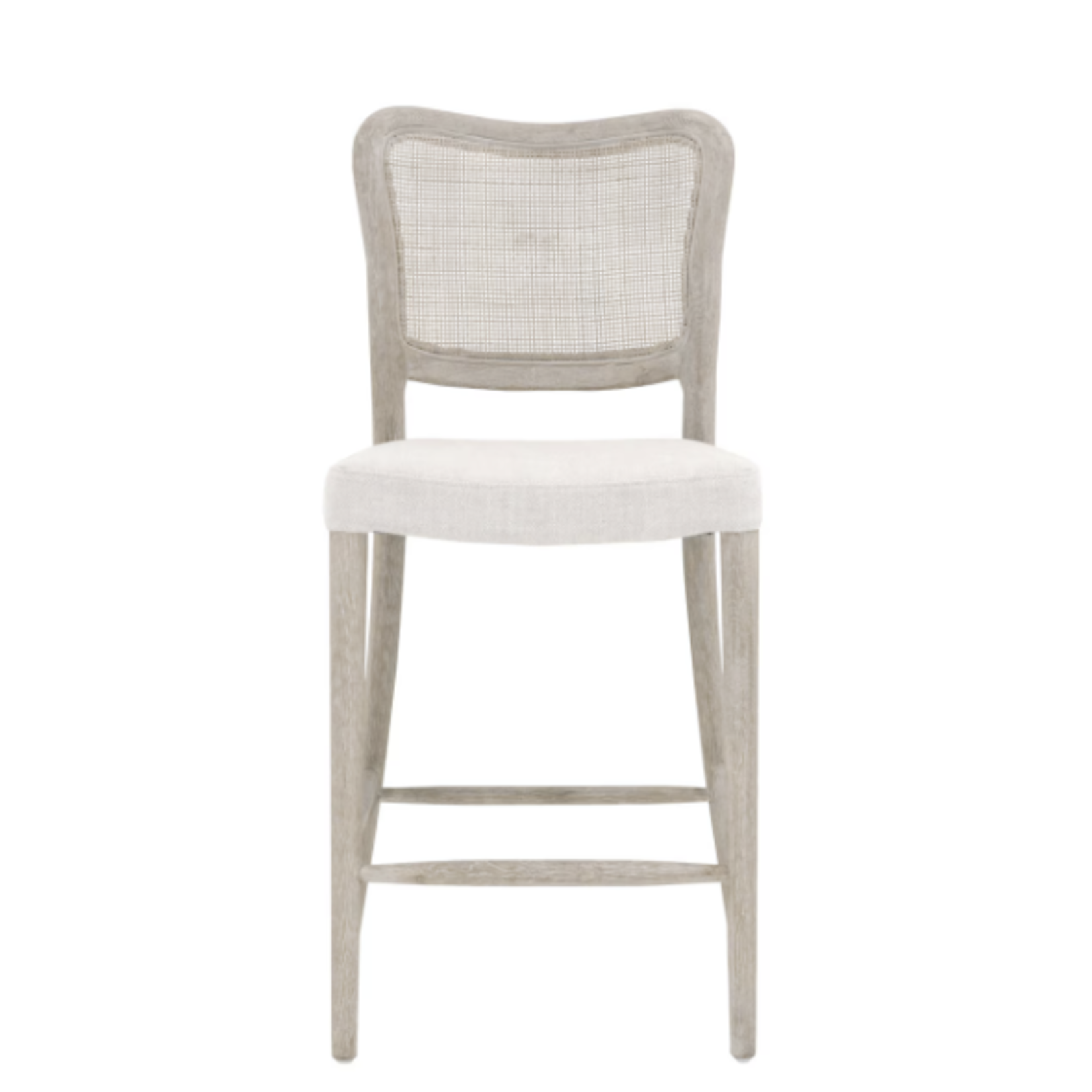 Outside The Box 25" Cela Natural Gray Oak Leg Counter Stool Linen Bisque