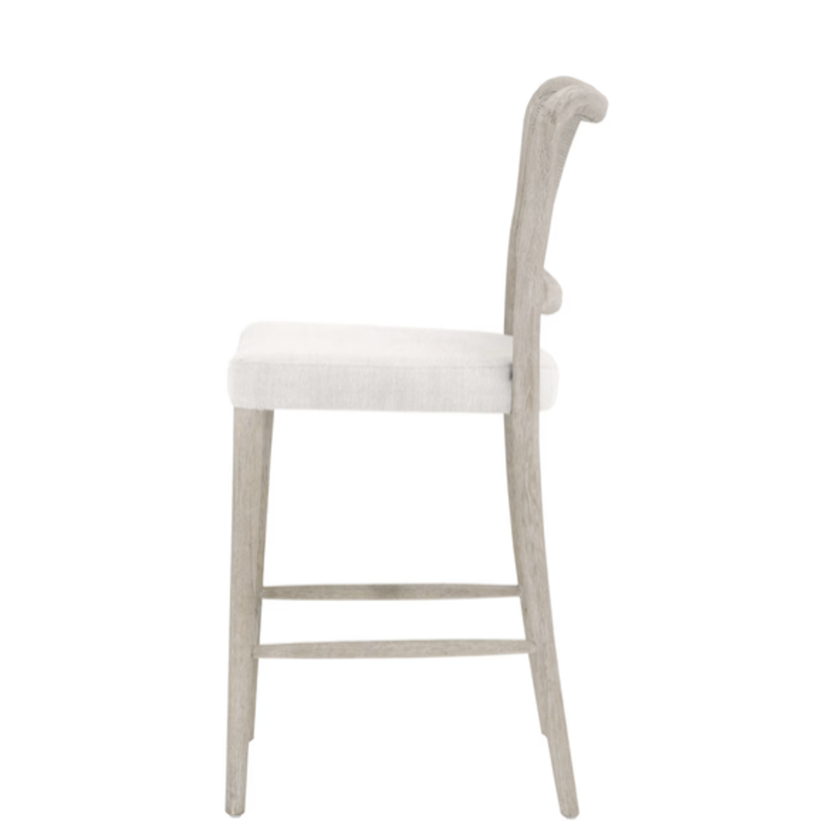Outside The Box 25" Cela Natural Gray Oak Leg Counter Stool Linen Bisque