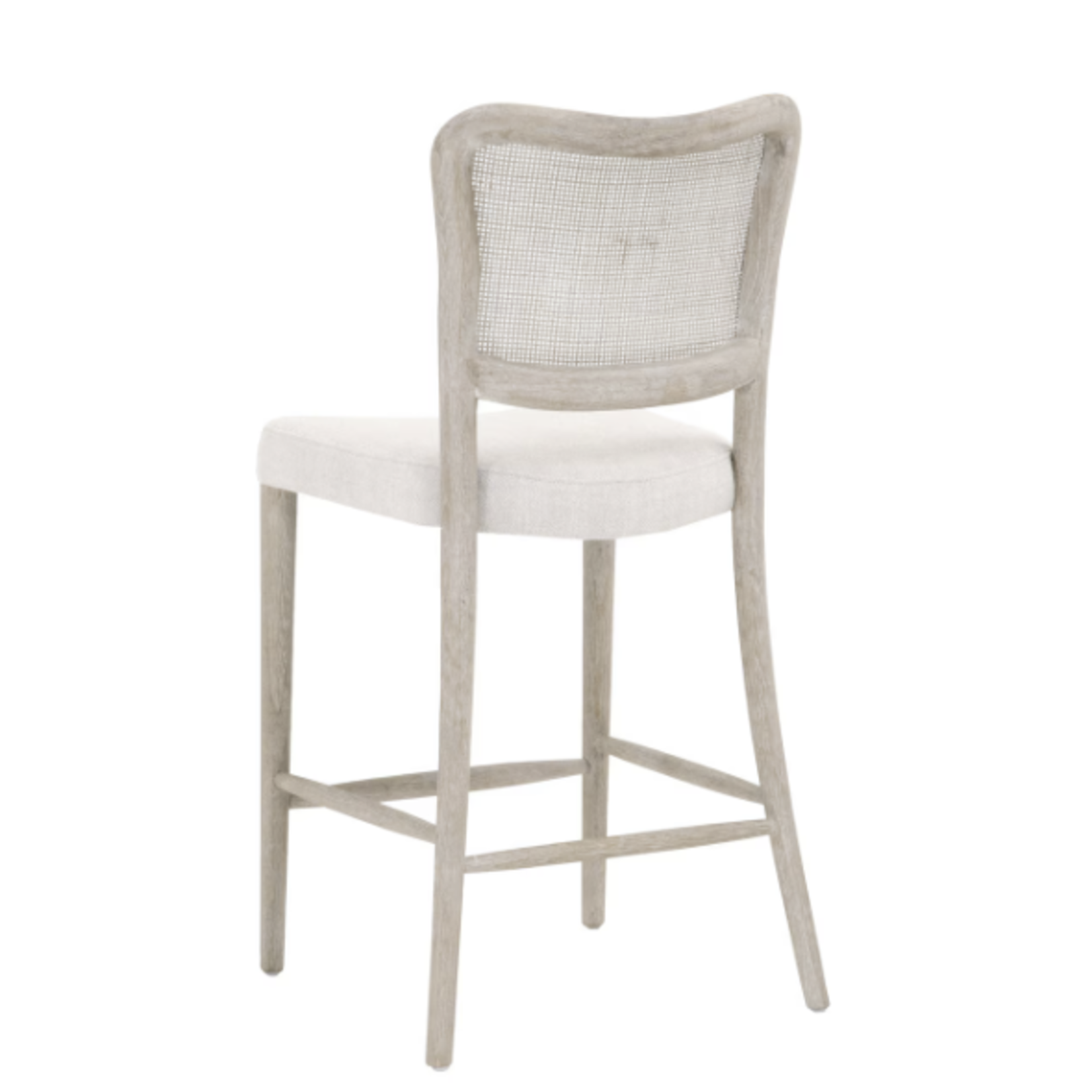 Outside The Box 25" Cela Natural Gray Oak Leg Counter Stool Linen Bisque