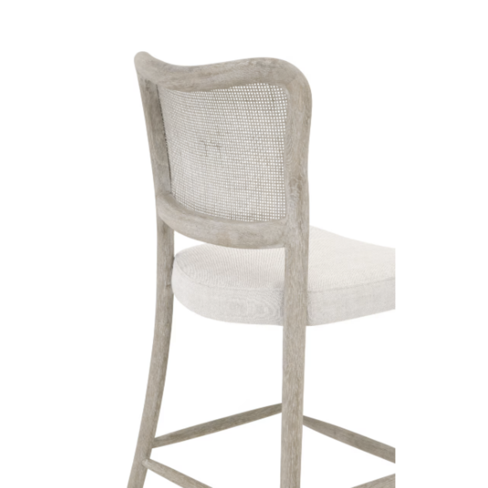 Outside The Box 25" Cela Natural Gray Oak Leg Counter Stool Linen Bisque