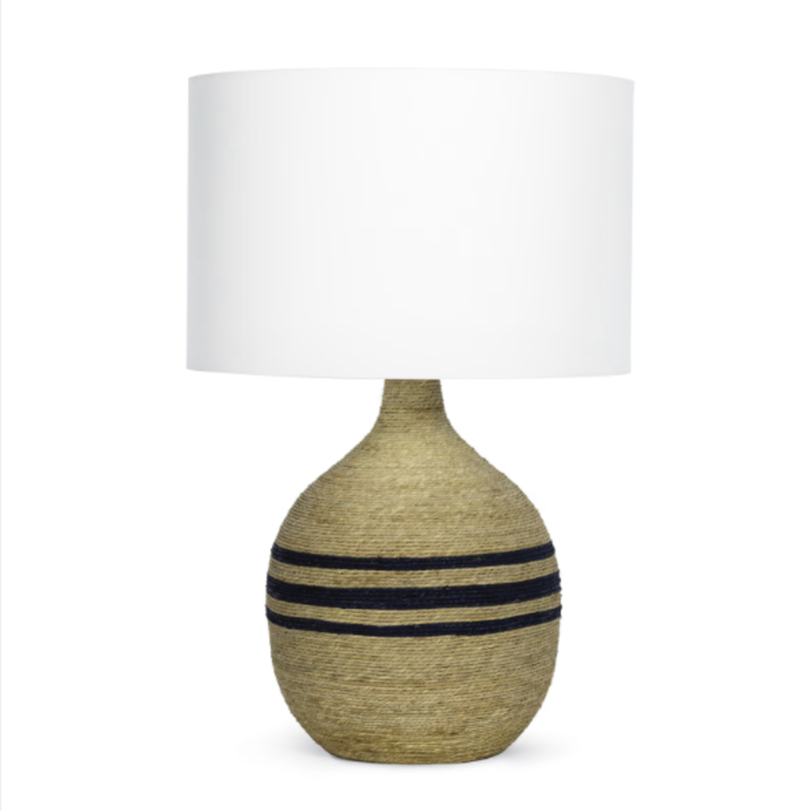 Outside The Box 26" Regina Andrew Maren Natural & Navy Blue Jute Rope Table Lamp