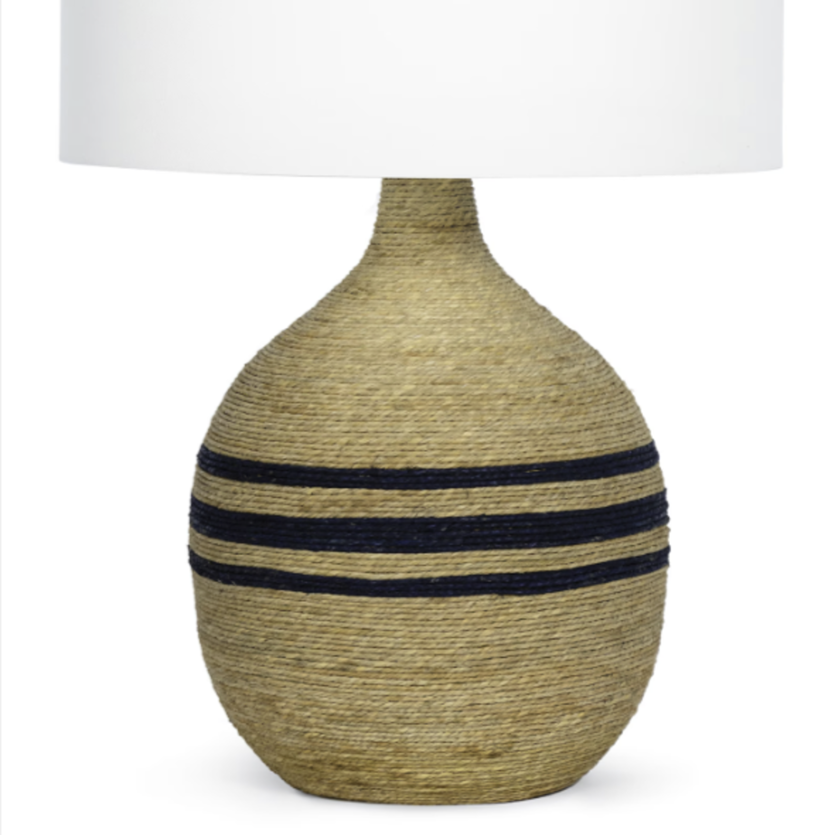 Outside The Box 26" Regina Andrew Maren Natural & Navy Blue Jute Rope Table Lamp