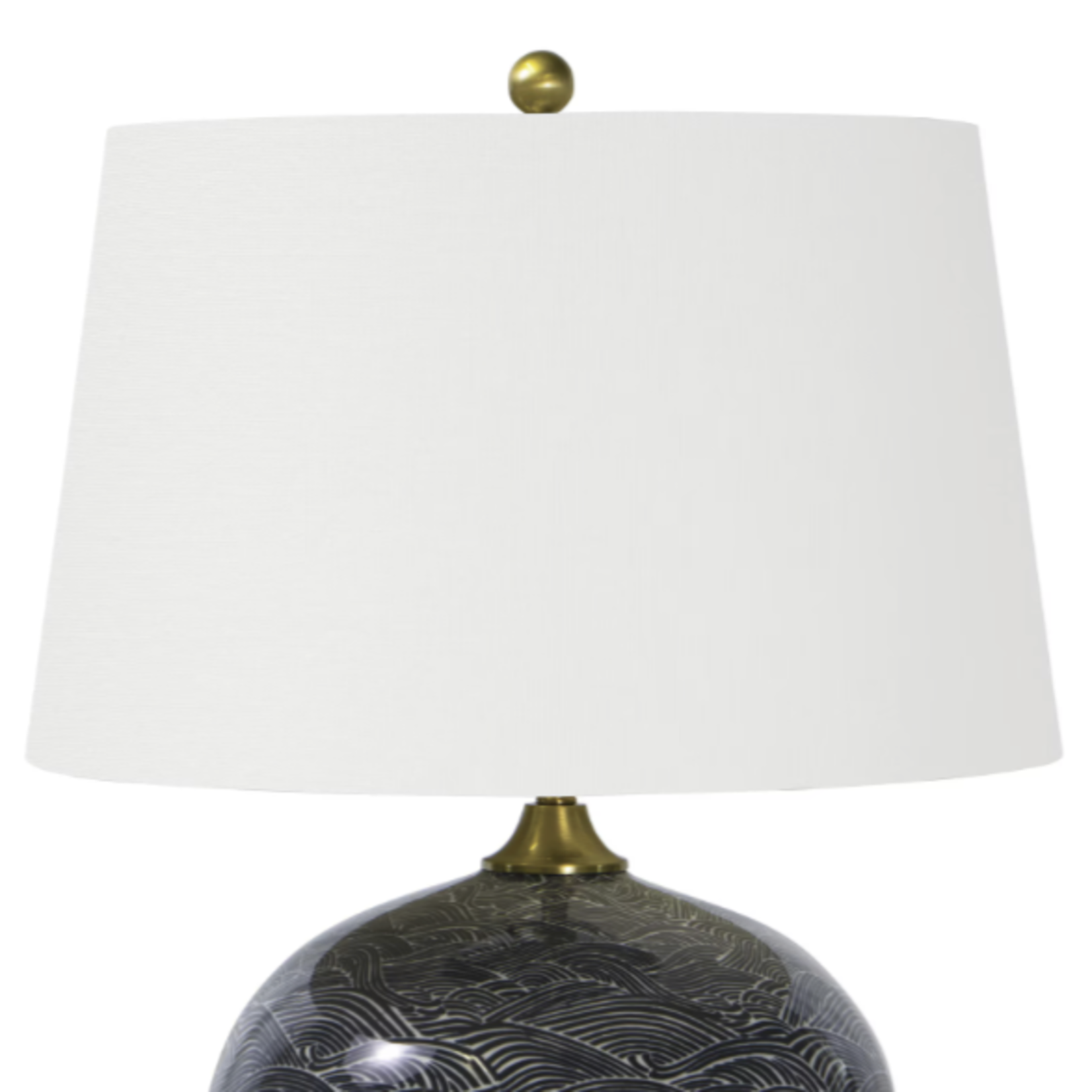Outside The Box 29" Regina Andrew Harbor Black & White Ceramic Table Lamp