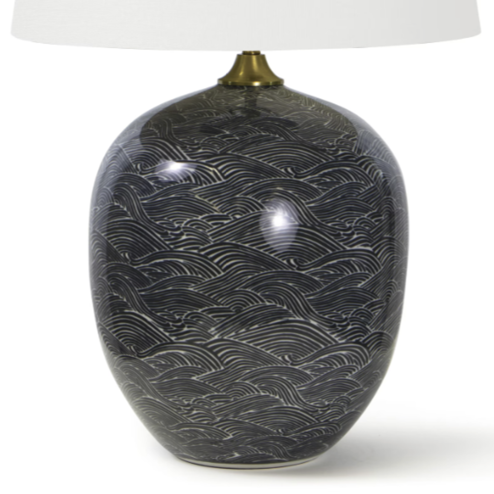 Outside The Box 29" Regina Andrew Harbor Black & White Ceramic Table Lamp