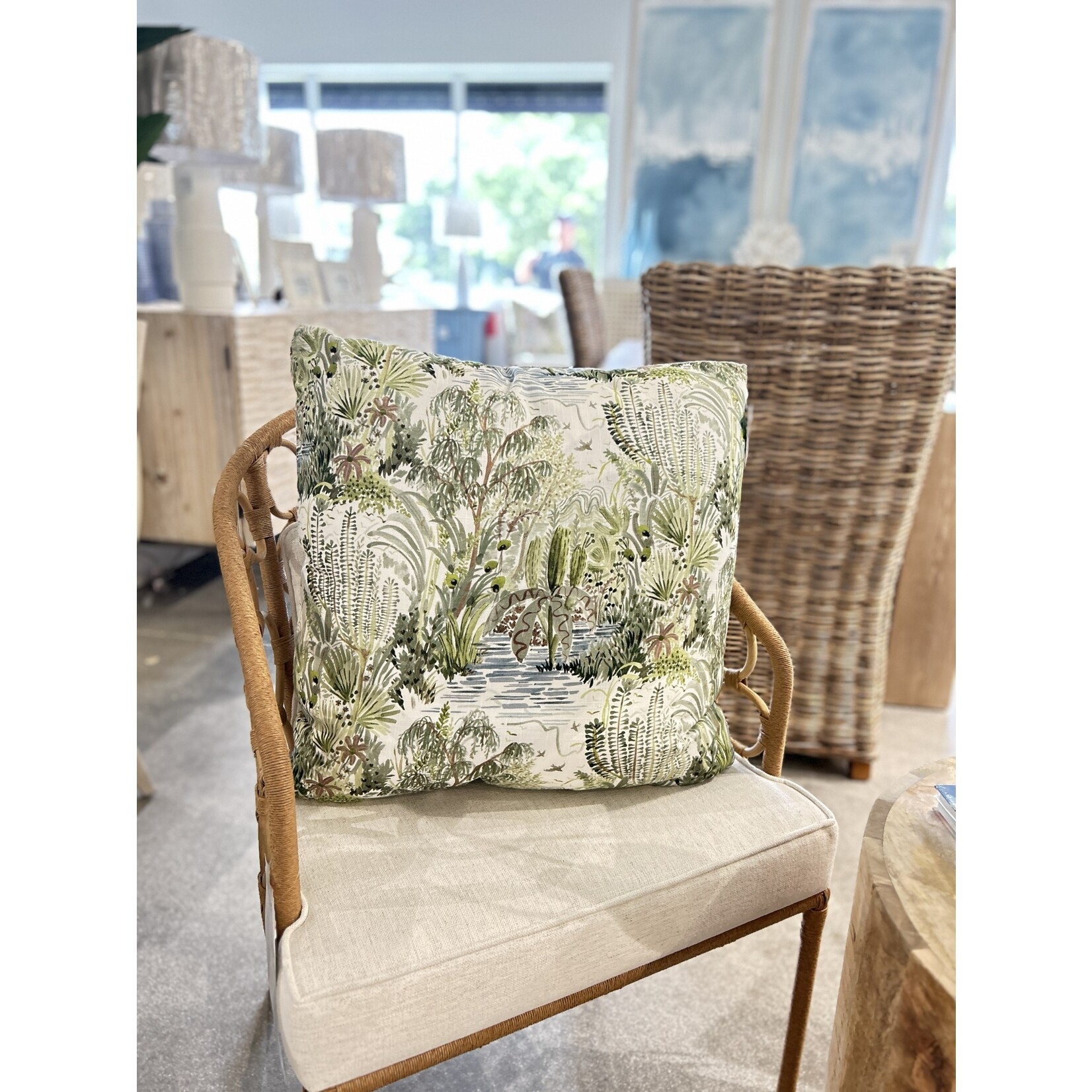 Outside The Box 24x24 Amaya Hand-Crafted Down Filled Pillow In Willow