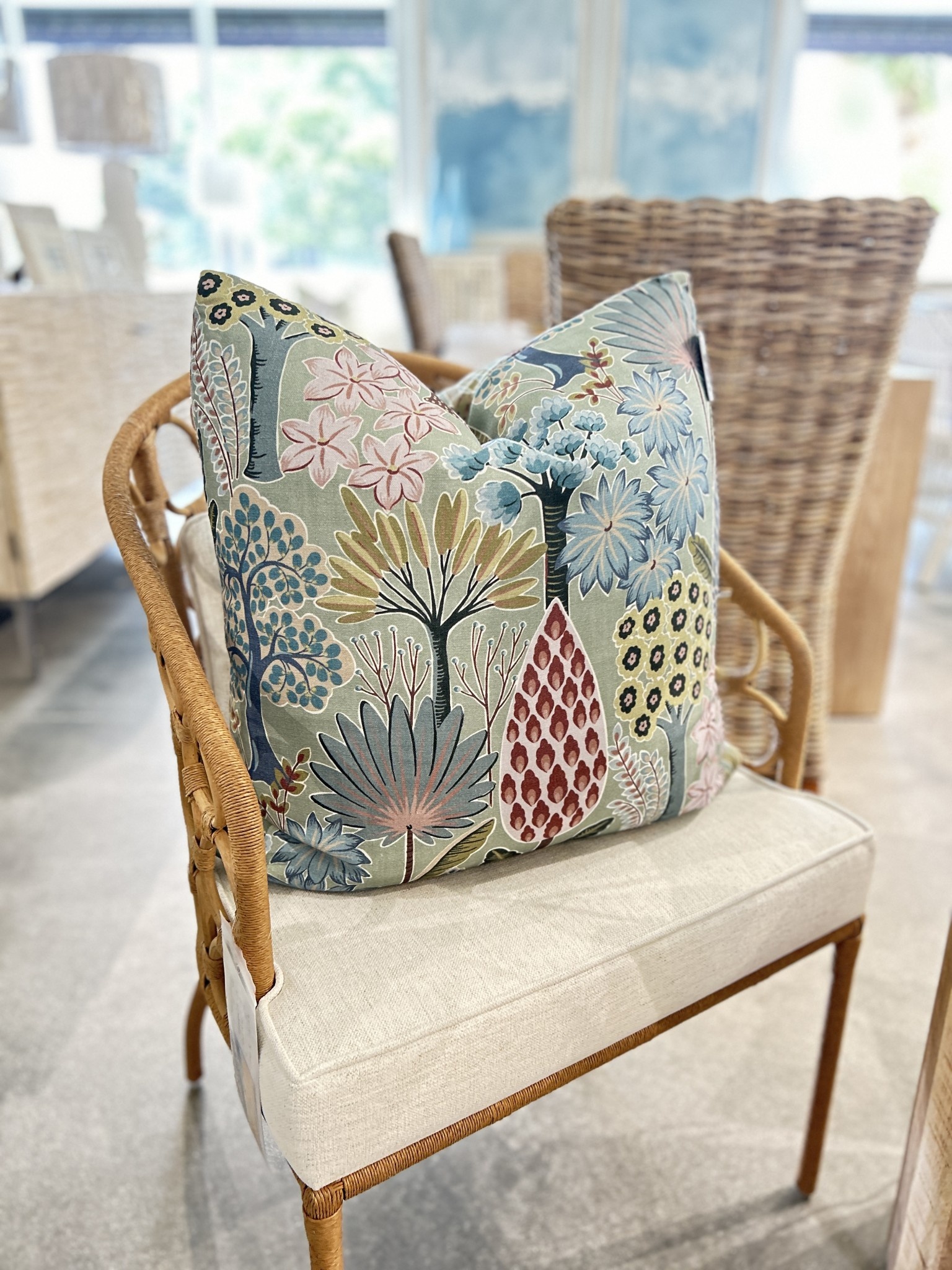 24x24 Prescott Nile Hand Crafted Down Filled Pillow Outside the Box Palm Beach