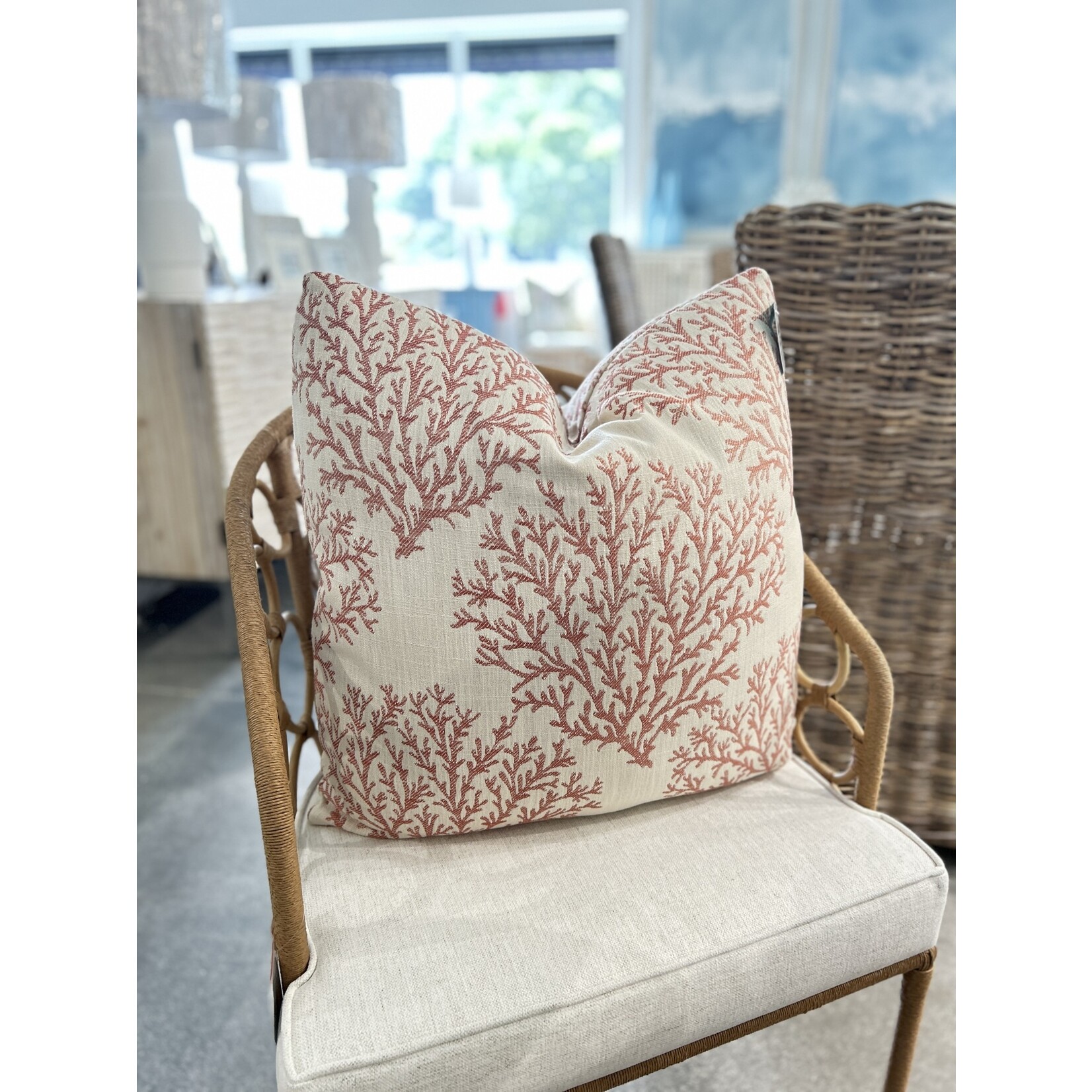 Outside The Box 24x24 Cabo Salmon Hand-Crafted Down Filled Pillow